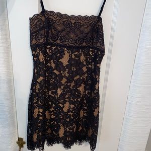 Majorelle black lace cocktail dress